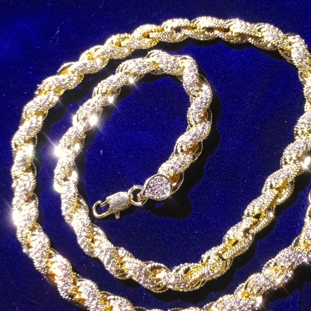 Gold and Silver Men's Chain Necklace